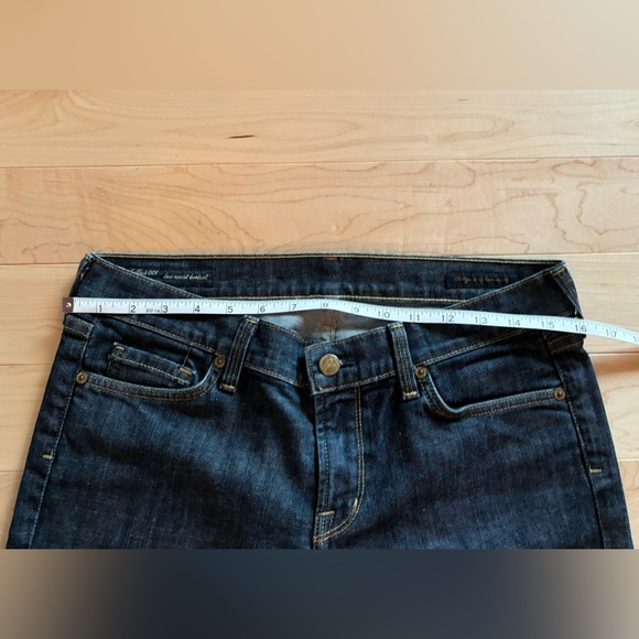 Citizens of Humanity Kelly 001 Stretch Low Waist Boot Cut Dark Wash Denim - Picture 4 of 7